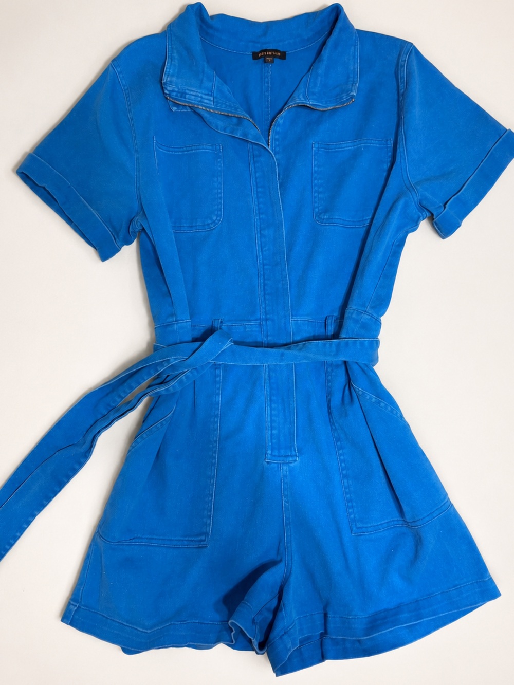 Skies Are Blue Cobalt Utility Romper | Size Large